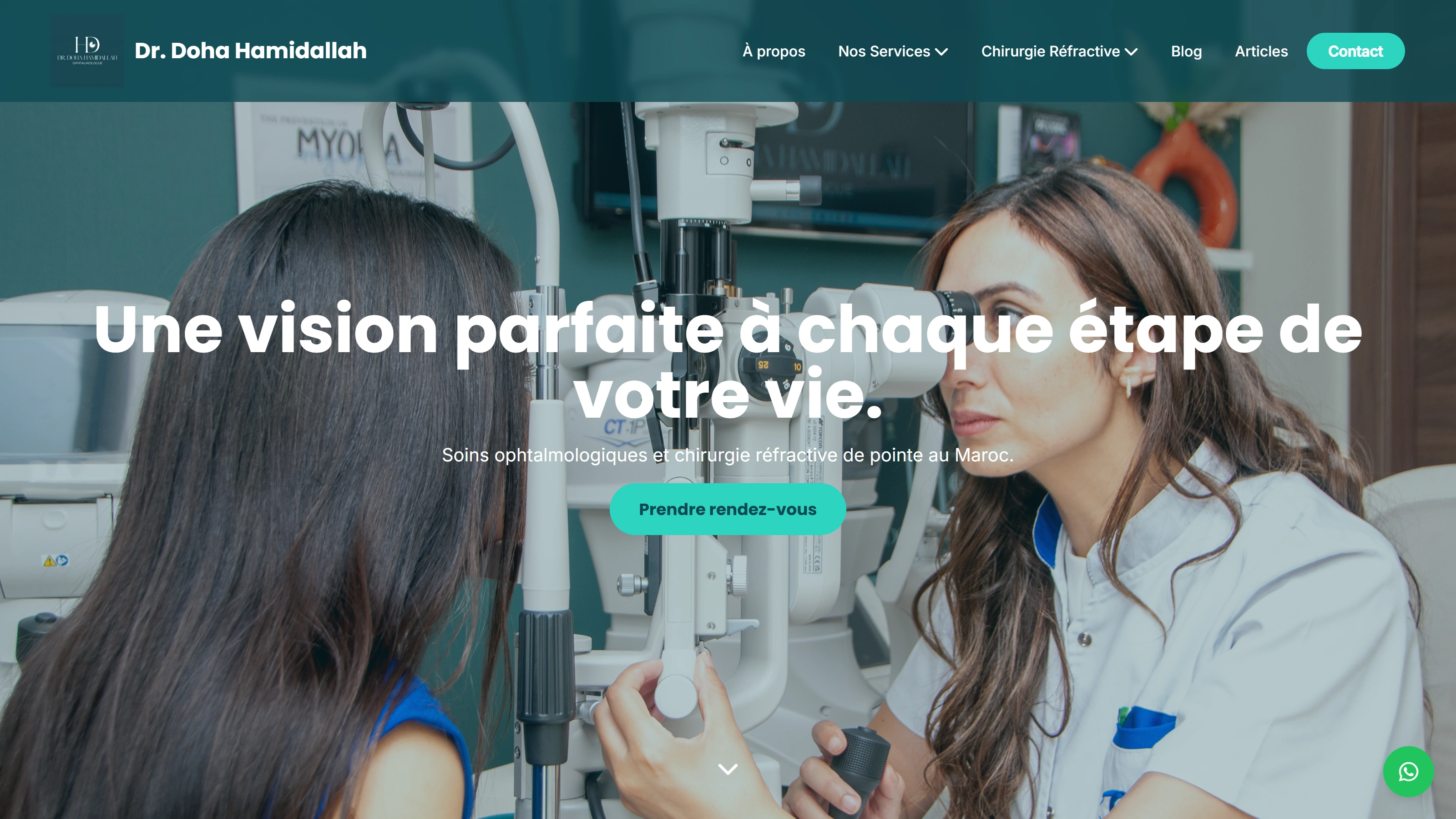 Startseite der augenärztlichen Website von Dr. Doha Hamidallah